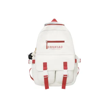 NOMK Nylon Fabric Backpack Regular Women's Pink/Khaki/Green/White/Black