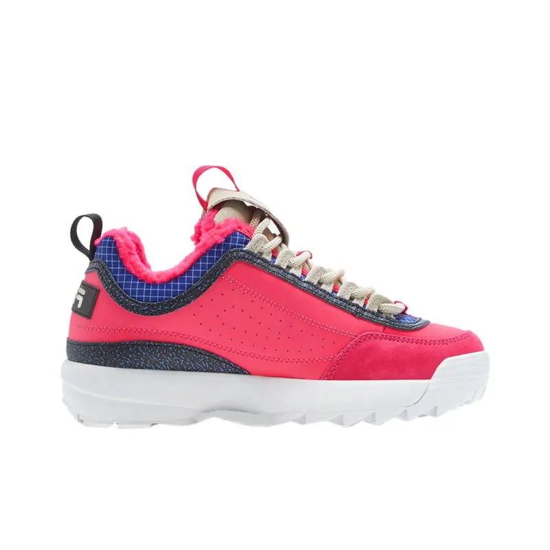 FILA Disruptor Series Anti Slip Wear Resistant Low Top Casual Shoes Women's Pink-1