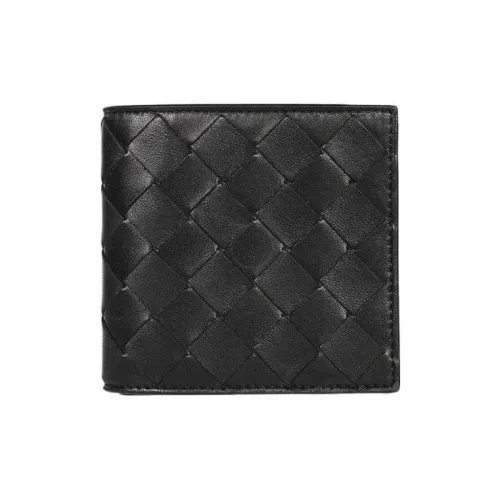 Bottega Veneta Leather Trifold Wallet Men's Black