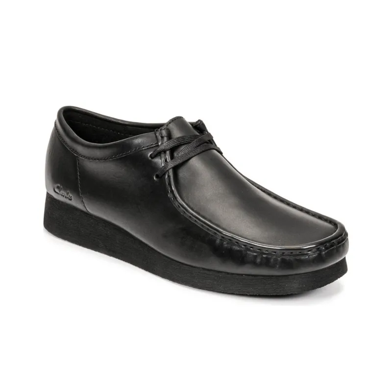 clarks Shacre Boot Black Leather-2