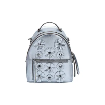 FENDI Leather Backpack Women's Blue