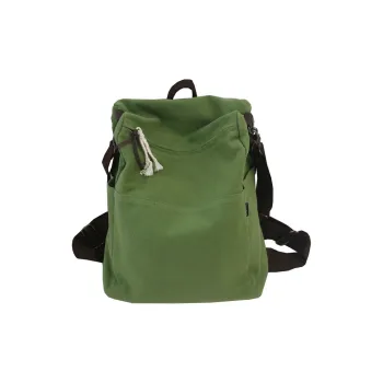 NOMK Canvas Backpack Women's Fruit Green/White/Ginger Yellow/Black
