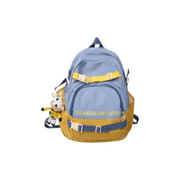 NOMK Nylon Backpack Regular Unisex Yellow/Black/Pink/Green
