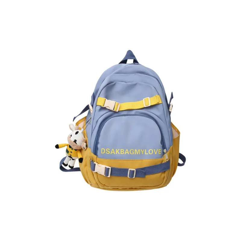 NOMK Nylon Backpack Regular Unisex Yellow/Black/Pink/Green-0