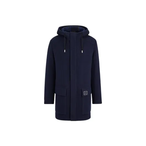 HUGO BOSS Coats Men Blue