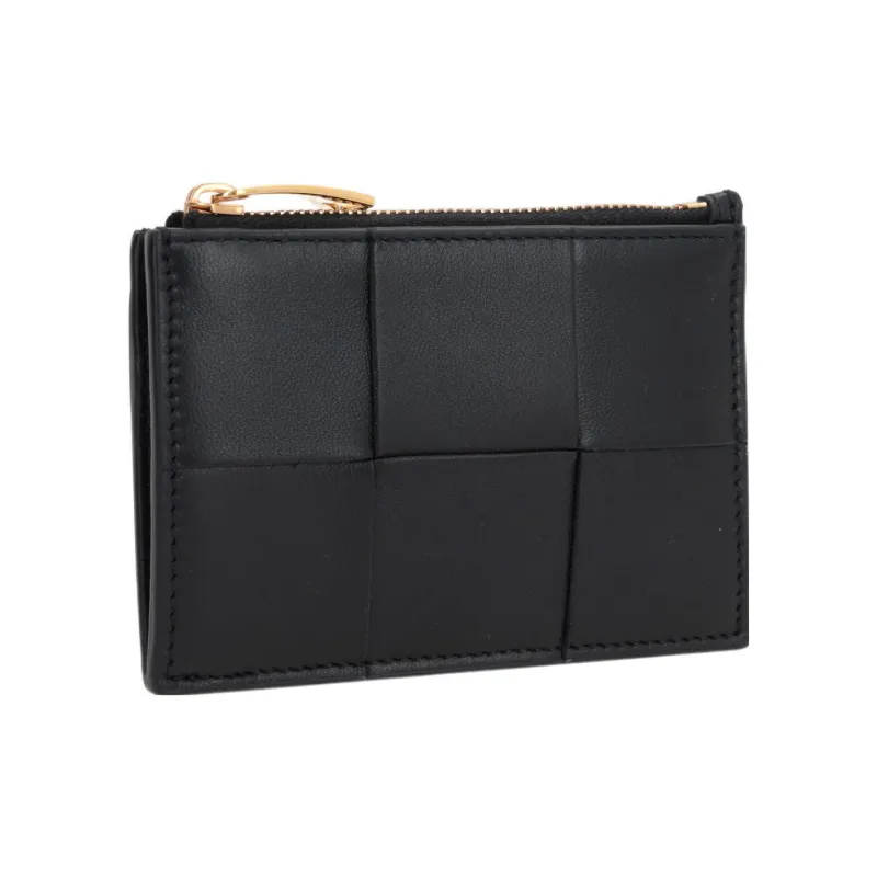 Bottega Veneta Lambskin Key Pouch Regular Women's Black-1
