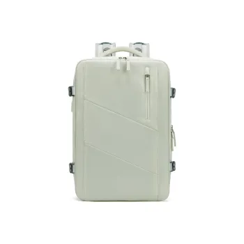 OUTWALK Oxford Laptop Backpack Medium Size Unisex Black/Gray/Green