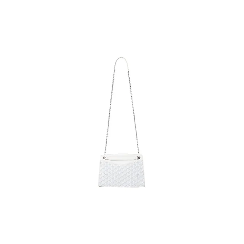 GOYARD Rouette Canvas With Leather Totes Chain Bag Shoulder Bag Women's White-3