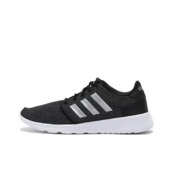 Adidas Cloudfoam QT Racer Cushioning Anti-Slip And Wear-Resistant Low-Top Running Shoes Women's Dark Gray White