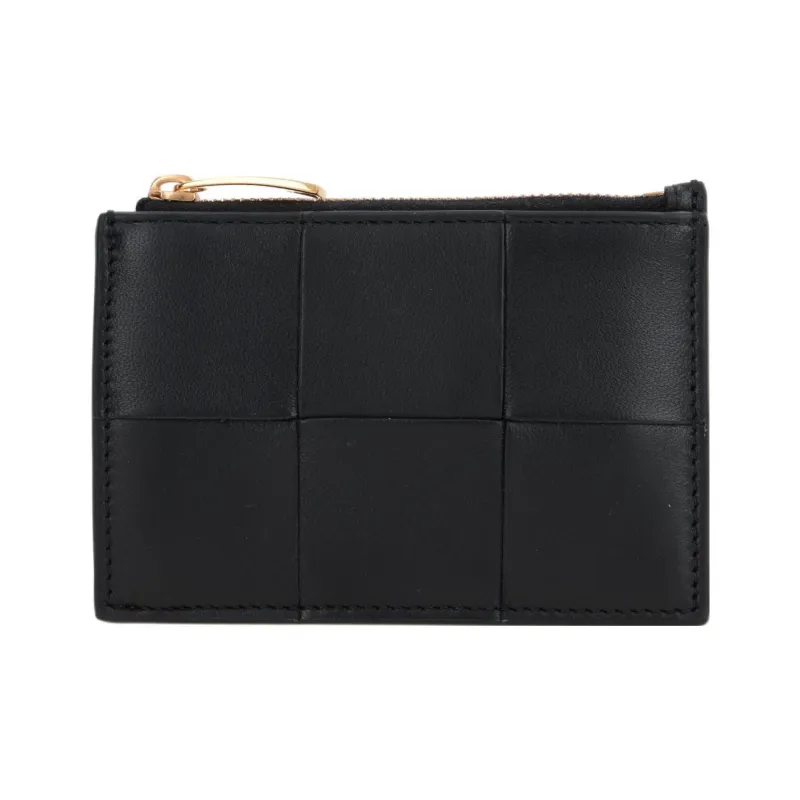 Bottega Veneta Lambskin Key Pouch Regular Women's Black-0