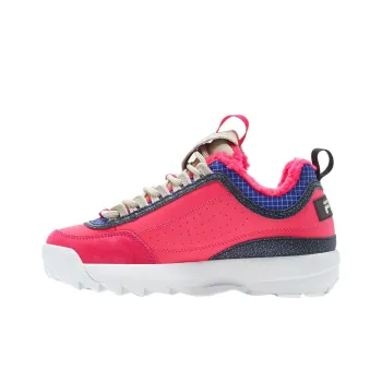 FILA Disruptor Series Anti Slip Wear Resistant Low Top Casual Shoes Women's Pink