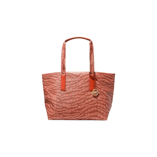 MICHAEL KORS Canvas Tote Bag Shopping Bag Handbag Shoulder Bag Large Size Women's Dark Orange