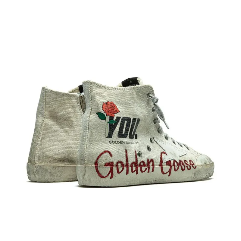 Golden Goose Francy "Beige/Red Rose" Sneakers-3