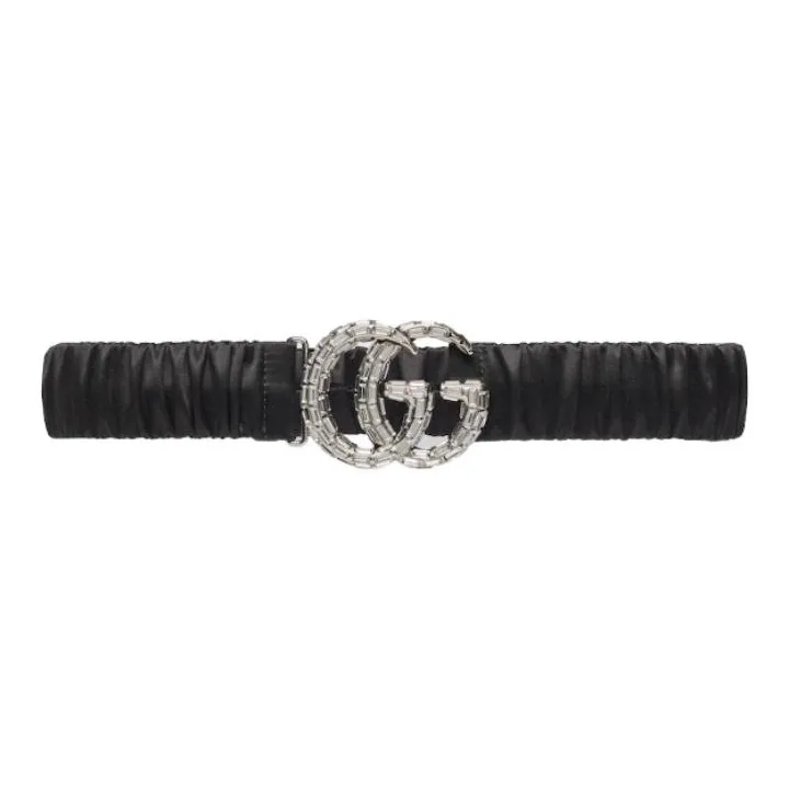 GUCCI Belt Women's Black Width 4CM-0