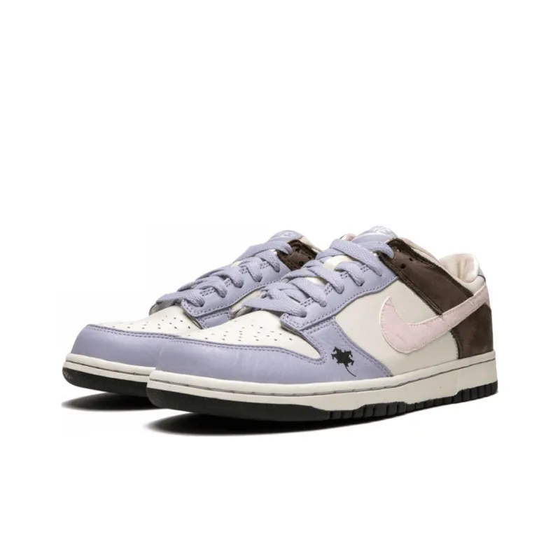 Nike Dunk Low Premium Wear-Resistant Low-Top Skateboard Shoes Women's Pink Purple-2