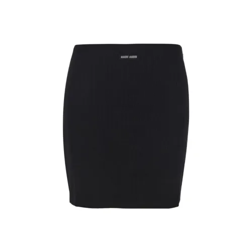 MIU MIU Casual Short Skirts Women's Black