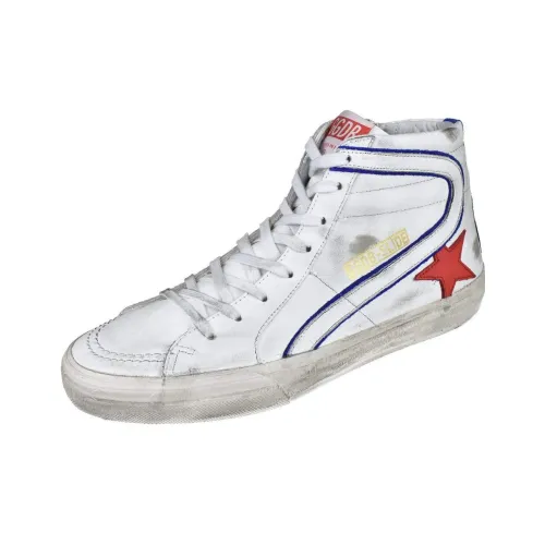 Golden Goose Slide Skateboard Shoes Men High-Top White