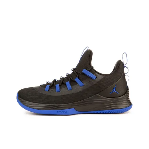 Jordan Ultra Fly 2 Vintage Basketball Shoes Men Low-Top Black/Blue