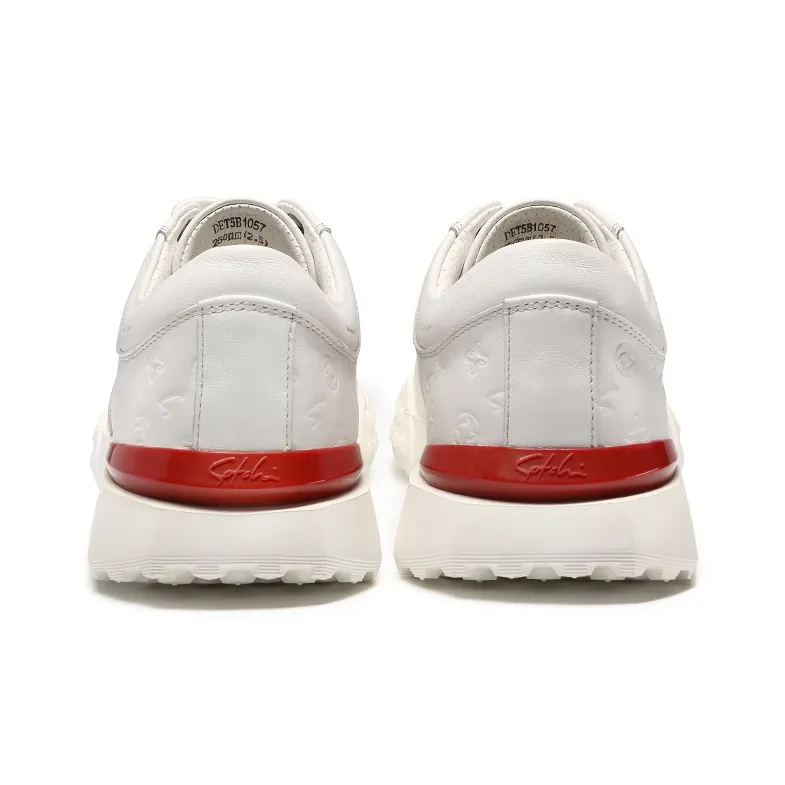 Satchi Breathable Anti Slip Wear Resistant Lightweight Low Top Sports Casual Shoes Men's White-4