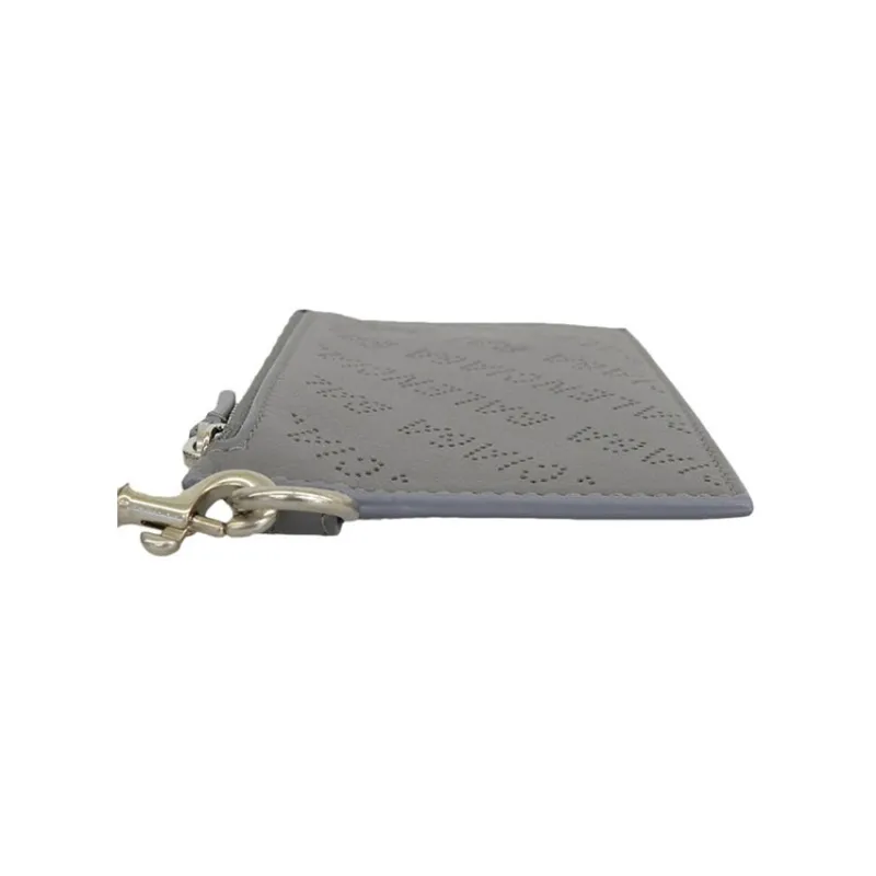 Balenciaga Leather Clutches Wallets Card Holders Women's Gray-3