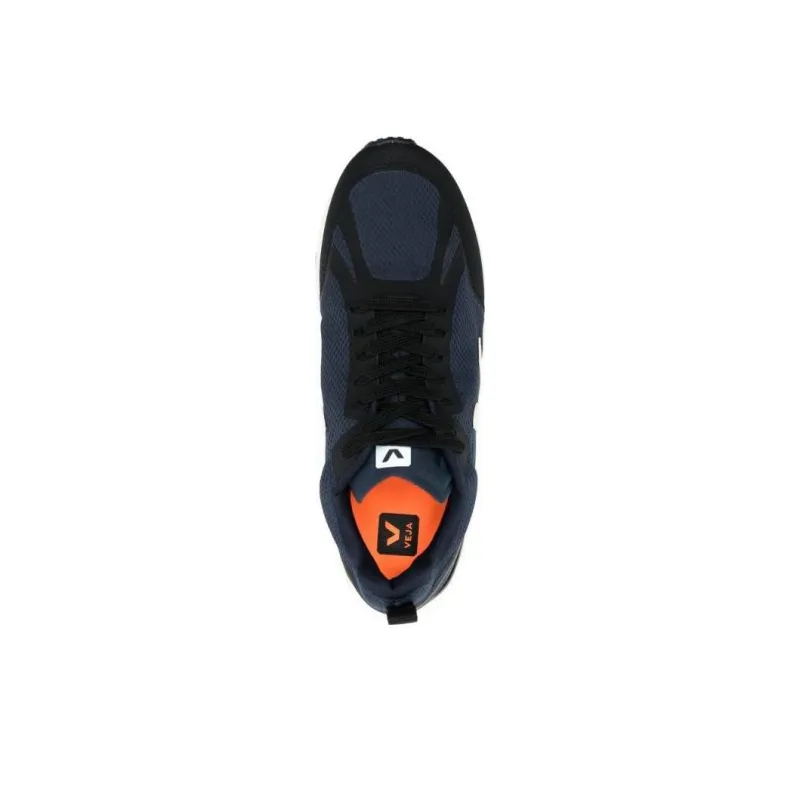 VEJA Logo Patch Panelled Low Top Sneakers 'Navy White'-4