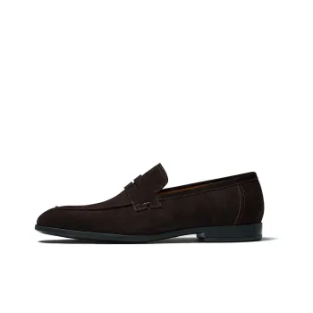 TRUFFAUT Genuine Leather Penny Slip on Shoes Loafers 2.2CM Men's