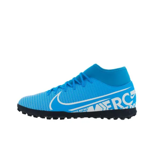 Nike Mercurial Superfly 7 Wear Resistant Soccer Shoes Men's Blue White