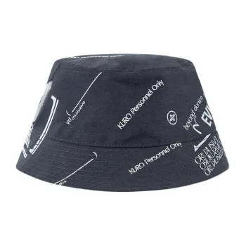 EVISU Bucket Hats Unisex Dark Gray