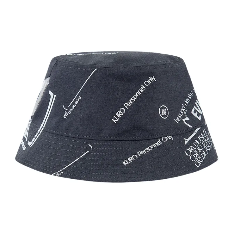 EVISU Bucket Hats Unisex Dark Gray-0