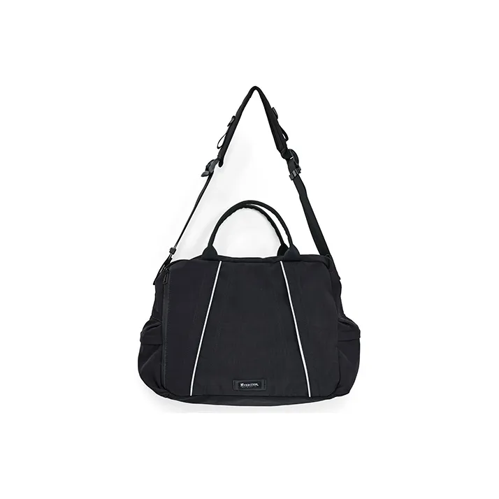 MYEDITION Shoulder Bag, Crossbody Bag, Handbag Tote Nylon Black/Gray Unisex-2