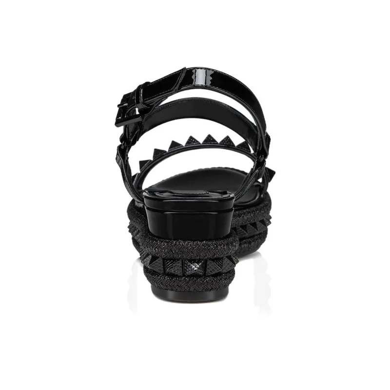 CL Pyraclou One Strap Sandals 6cm Women's Black-3