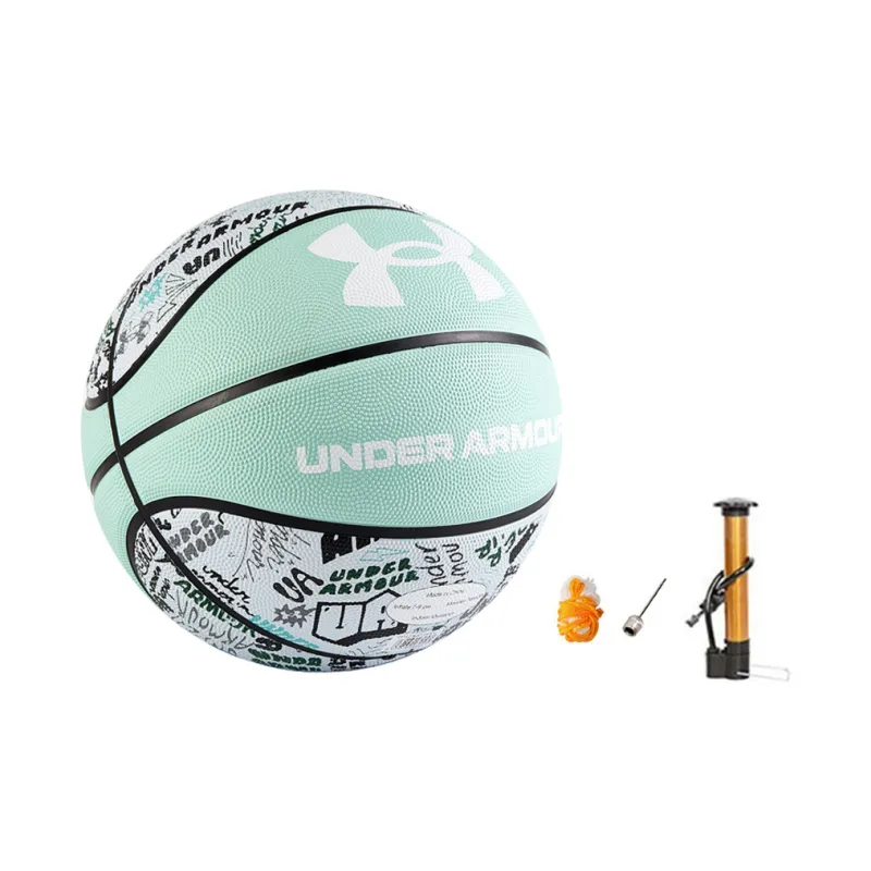 Under Armour Graffiti Rubber Basketball Tiffany White Green Size 7 Ball Training Unisex-1