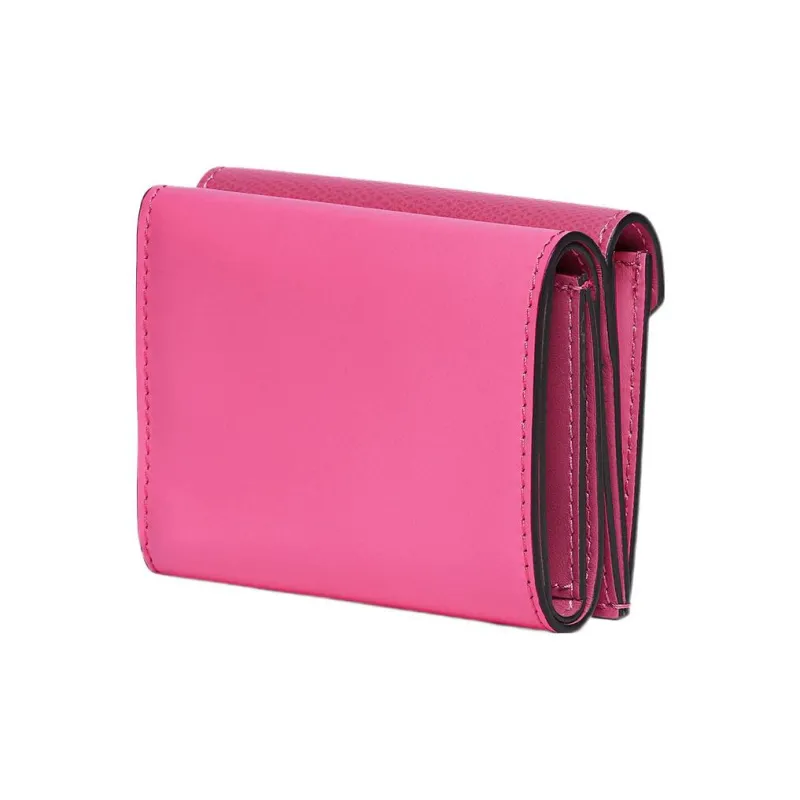 FENDI FF Diamonds Series Calfskin Money Clip Card Holder Wallet Medium Size Women's Fuchsia/Dark Pink-1