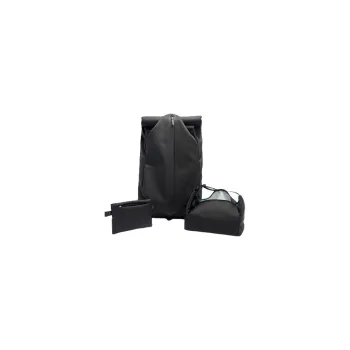 DECATHLON Nylon Backpack Combo Set Unisex Obsidian Black