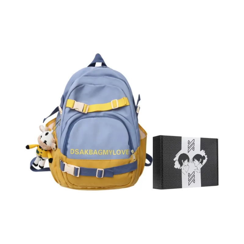 NOMK Nylon Backpack Regular Unisex Yellow/Black/Pink/Green-1