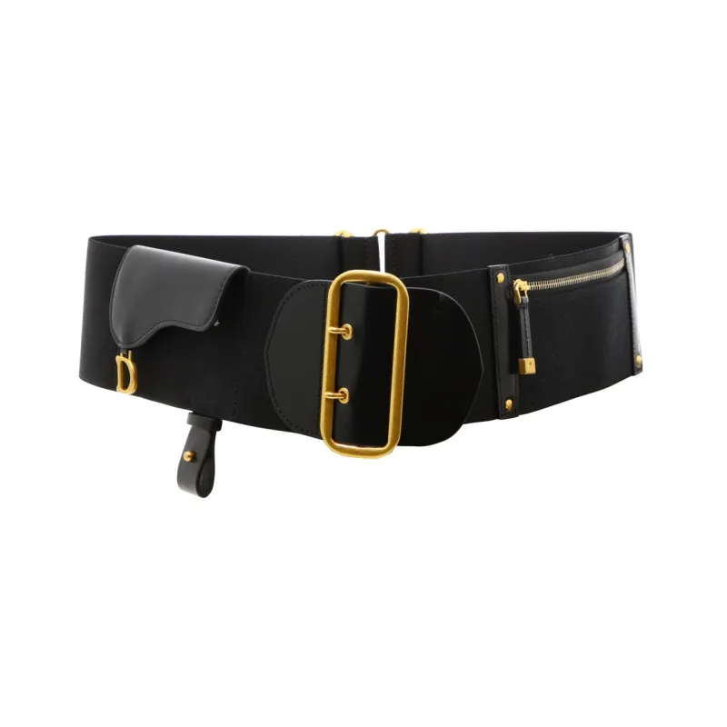 DIOR Vintage Finish Classic Identification Pin Buckle Women's Width 8cm-0