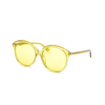 GUCCI Plastic Irregular Shape Sunglasses Unisex Yellow