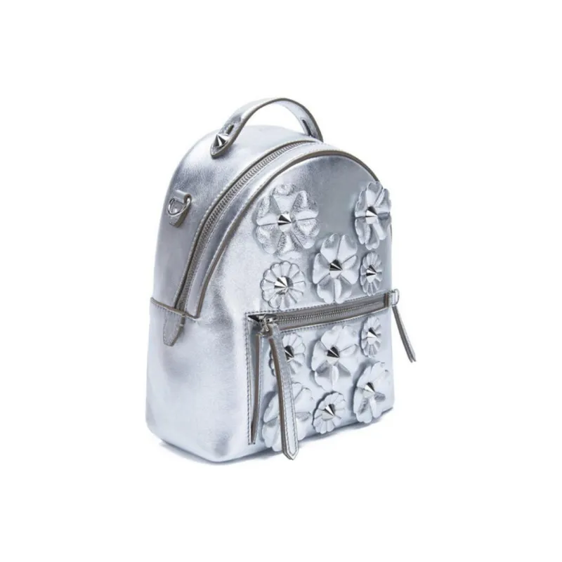 FENDI Leather Backpack Women's Blue-1