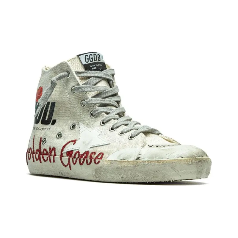 Golden Goose Francy "Beige/Red Rose" Sneakers-2