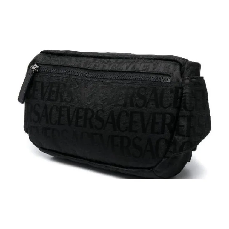 FANSIZHE VERSACE Cotton, Polyamide Sling Bag, Fanny Pack Men's Black-3