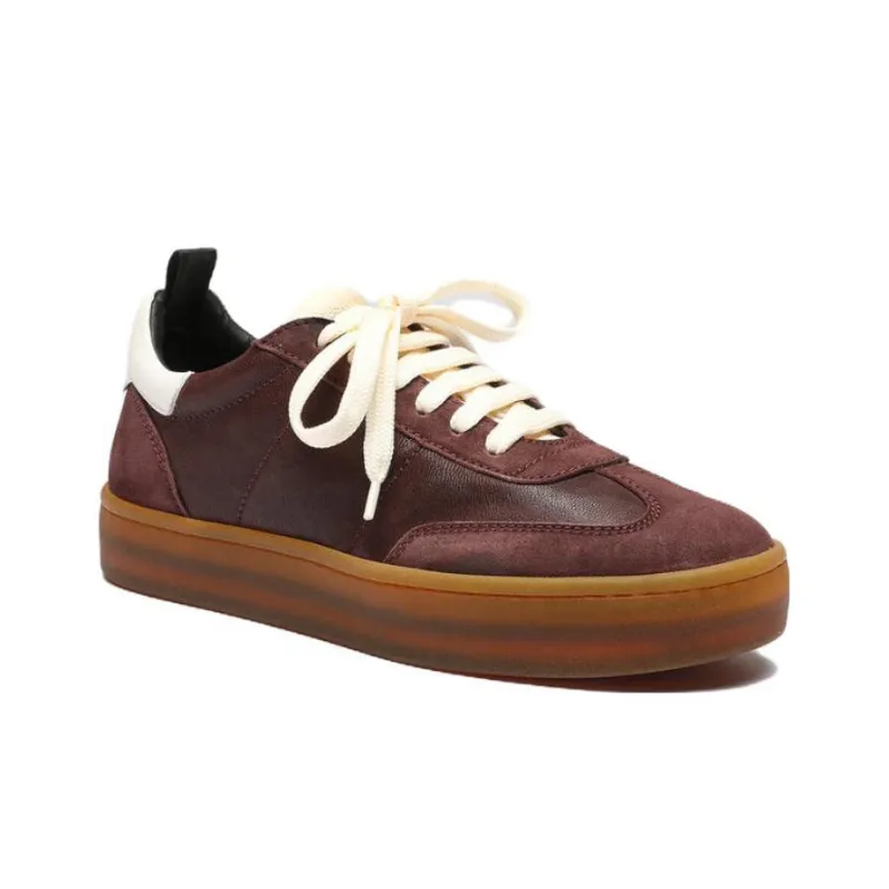 Officine Creative Kombined Low-Top Skateboard Shoes Women's Burgundy-2