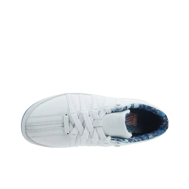 KSWISS Slip Resistant Low Top Skateboard Shoes Women's White Blue-2