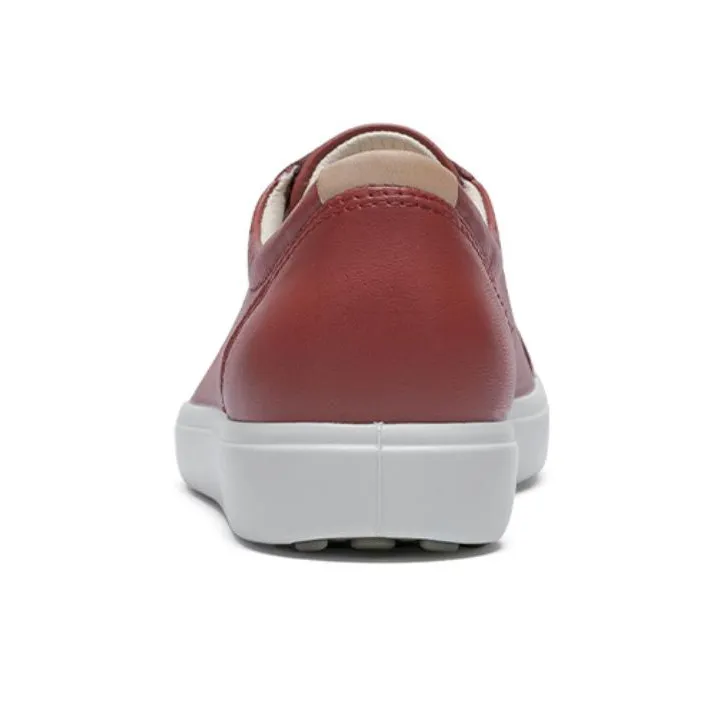 Ecco Low Top Skateboard Shoes Women's Red-3
