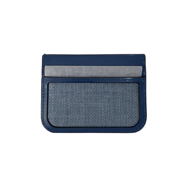 TORY BURCH Eleanor Leather Patchwork Coin Purse Wallets Card Holders Women's Blue-2