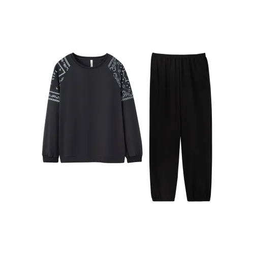 DAMOS·LOVE Pajama Set Fall Men's Dark Gray