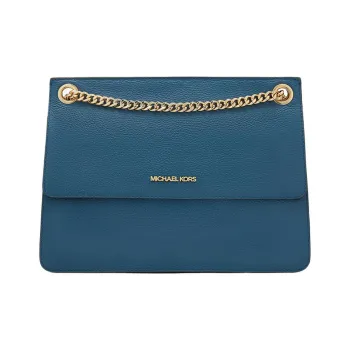 MICHAEL KORS Kathy Cow Leather Small Square Bag Shoulder Bag, Crossbody Bag Medium Size Women's Dark Tweed Blue