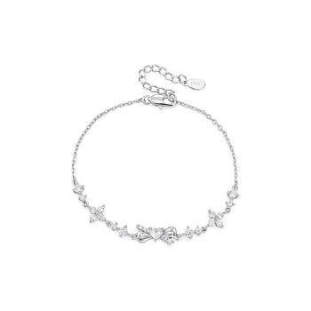 KADER S925 Silver Bracelets Women's Silver White, Box Good Luck