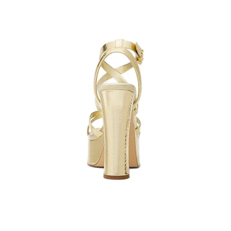 MICHAEL KORS Paola Strap Sandals Women's Light Gold-3