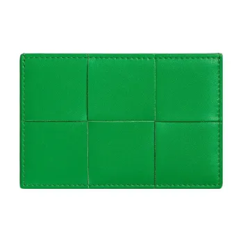 Bottega Veneta CASSETTE Cow Leather Card Holder Regular Men's Parrot Green