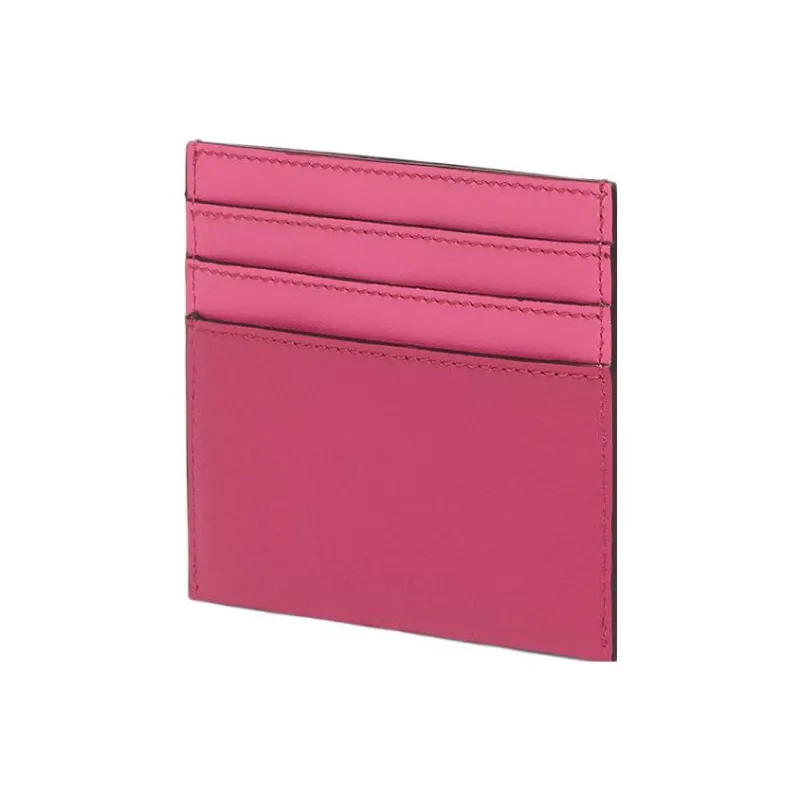 FENDI Calfskin Card Holder Women's Fuchsia/Dark Pink-1